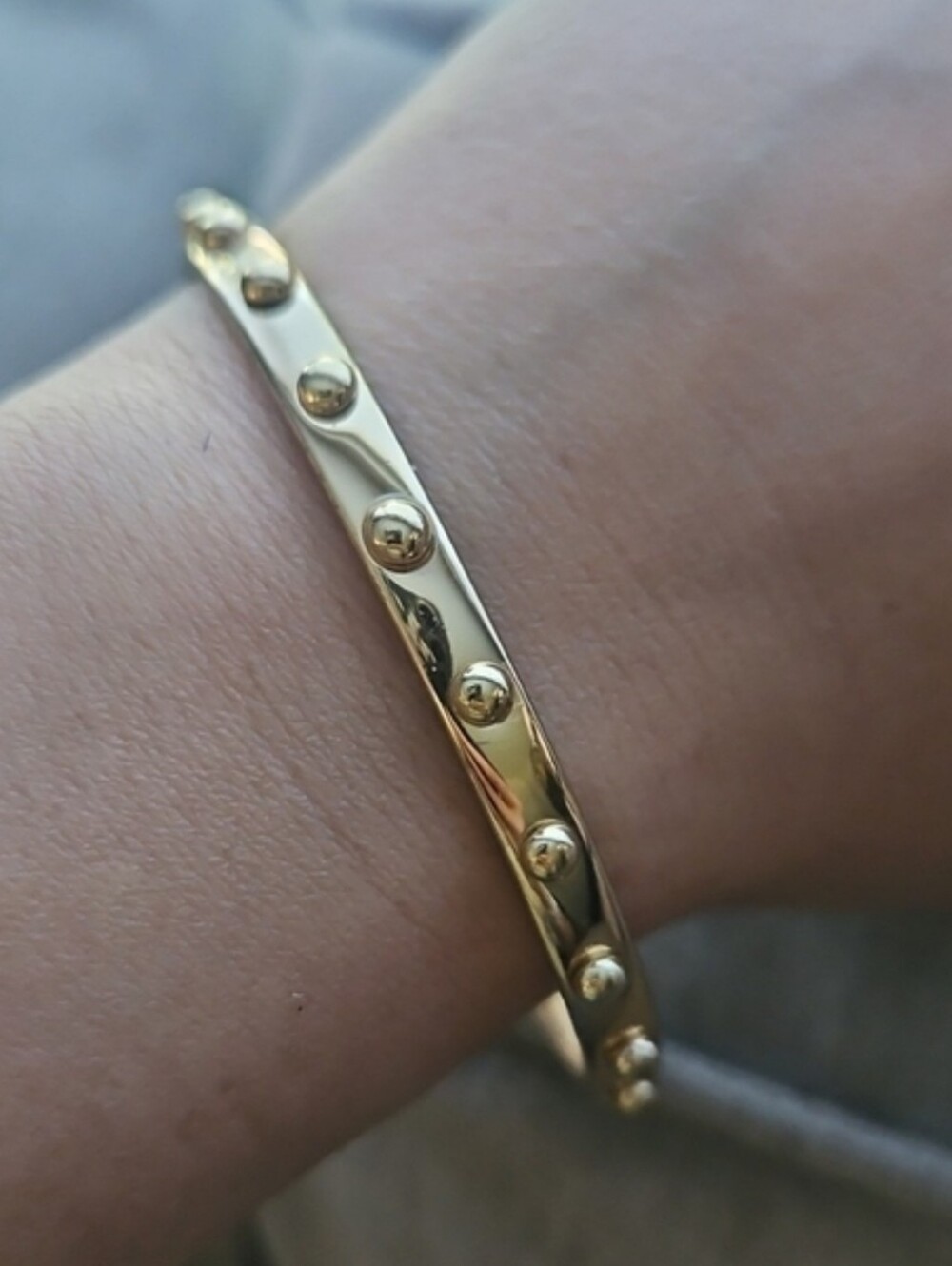 Kate Spade Goldtone Bangle Bracelet Studs Accent